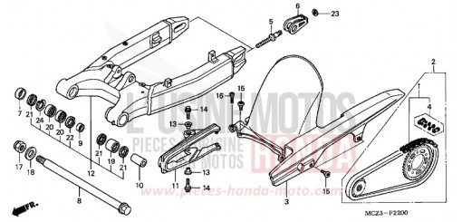 BRAS OSCILLANT CB900F2 de 2002